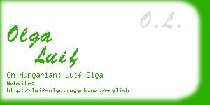 olga luif business card